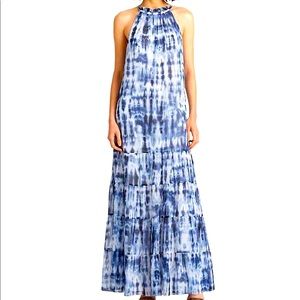 Lauren Ralph Lauren Tiered Tie Dye Sleeveless Maxi Swing Dress. NWOT